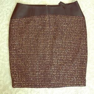 Brand New Sequin & Leather Skirt